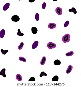 Dark Purple vector seamless layout with circle shapes. Illustration with set of shining colorful abstract circles. Trendy design for wallpaper, fabric makers.