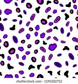 Dark Purple vector seamless layout with circle shapes. Blurred bubbles on abstract background with colorful gradient. Trendy design for wallpaper, fabric makers.