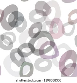 Dark Purple vector seamless layout with circle spots. Colorful illustration with blurred circles in nature style. Pattern for trendy fabric, wallpapers.
