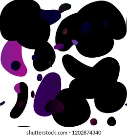 Dark Purple vector seamless layout with circle spots. Colorful illustration with blurred circles in nature style. Pattern for trendy fabric, wallpapers.