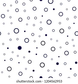 Dark Purple vector seamless layout with circle shapes. Illustration with set of shining colorful abstract circles. Design for textile, fabric, wallpapers.