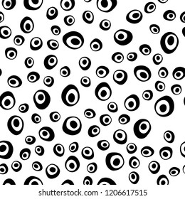 Dark Purple vector seamless layout with circle spots. Illustration with set of shining colorful abstract circles. Design for textile, fabric, wallpapers.