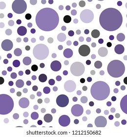 Dark Purple vector seamless layout with circle shapes. Abstract illustration with colored bubbles in nature style. Pattern can be used as texture of wallpapers.