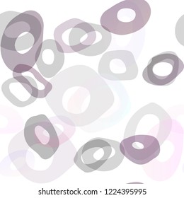 Dark Purple vector seamless layout with circle spots. Colorful illustration with blurred circles in nature style. Design for textile, fabric, wallpapers.