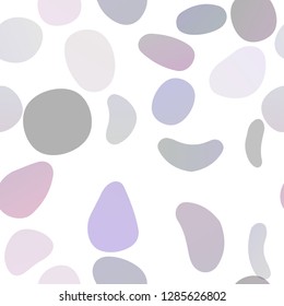 Dark Purple vector seamless layout with circle spots. Glitter abstract illustration with blurred drops of rain. Pattern for design of fabric, wallpapers.