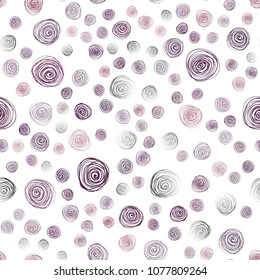 Dark Purple vector seamless natural elegant template. Colorful illustration in doodle style with flowers. Completely new design for your business.