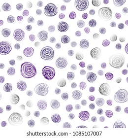 Dark Purple vector seamless natural abstract background. flowers on elegant natural pattern with gradient. Completely new template for your brand book.