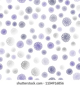 Dark Purple vector seamless natural elegant artwork. Modern geometrical abstract illustration with flowers. Hand painted design for web, leaflet, textile.