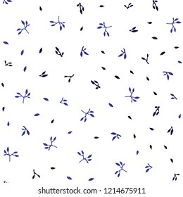 Dark Purple vector seamless natural artwork with leaves. Colorful abstract illustration with leaves in doodle style. Pattern for trendy fabric, wallpapers.