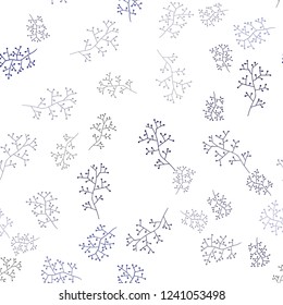 Dark Purple vector seamless natural backdrop with branches. Modern abstract illustration with leaves and branches. Design for textile, fabric, wallpapers.