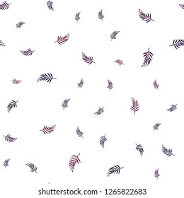 Dark Purple vector seamless natural backdrop with leaves. Creative illustration in blurred style with leaves. Pattern for design of fabric, wallpapers.