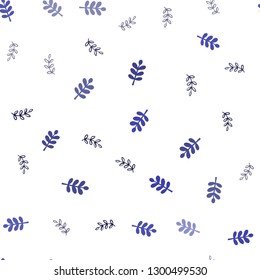 Dark Purple vector seamless natural background with leaves. leaves on blurred abstract background with gradient. Texture for window blinds, curtains.