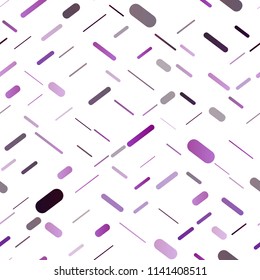 Dark Purple vector seamless pattern with narrow lines. Decorative shining illustration with lines on abstract template. The template can be used as a background.