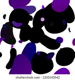 Dark Purple vector seamless pattern with spheres. Blurred decorative design in abstract style with bubbles. Pattern for trendy fabric, wallpapers.