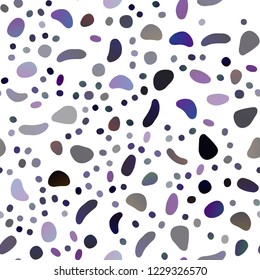 Dark Purple vector seamless pattern with spheres. Colorful illustration with blurred circles in nature style. Template for business cards, websites.