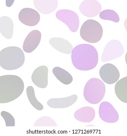 Dark Purple vector seamless pattern with spheres. Abstract illustration with colored bubbles in nature style. Design for textile, fabric, wallpapers.