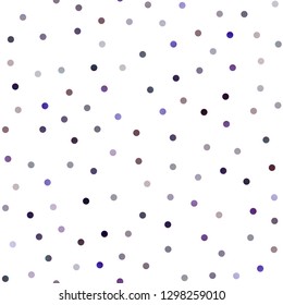 Dark Purple vector seamless pattern with spheres. Beautiful colored illustration with blurred circles in nature style. Beautiful design for your business natural advert.