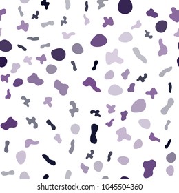 Dark Purple vector seamless template with bubble shapes. Geometric illustration in marble style with gradient.  Design for textile, fabric, wallpapers.