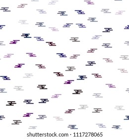 Dark Purple vector seamless template with repeated sticks. Modern geometrical abstract illustration with staves. The pattern can be used as ads, poster, banner for commercial.
