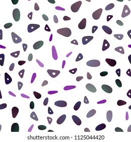 Dark Purple vector seamless template with crystals, circles. Decorative design in abstract style with lines, dots. Pattern for busines ad, booklets, leaflets