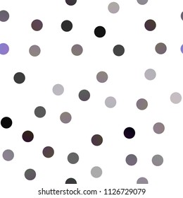 Dark Purple vector seamless template with circles. Blurred decorative design in abstract style with bubbles. The pattern can be used for aqua ad, booklets.
