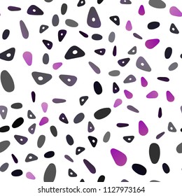 Dark Purple vector seamless template with crystals, circles. Circles, lines on abstract background with colorful gradient. Best design for your ad, poster, banner.