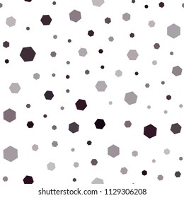 Dark Purple vector seamless template in hexagonal style. Design in abstract style with hexagons. Pattern for ads, leaflets.