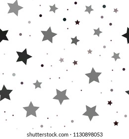 Dark Purple vector seamless template with sky stars. Decorative shining illustration with stars on abstract template. The pattern can be used for websites.
