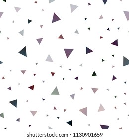Dark Purple vector seamless template with crystals, triangles. Abstract gradient illustration with triangles. Pattern for busines ad, booklets, leaflets