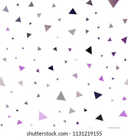 Dark Purple vector seamless template with crystals, triangles. Beautiful illustration with triangles in nature style. Pattern for busines ad, booklets, leaflets