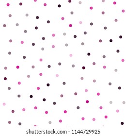 Dark Purple vector seamless template with circles. Illustration with set of shining colorful abstract circles. The pattern can be used for aqua ad, booklets.