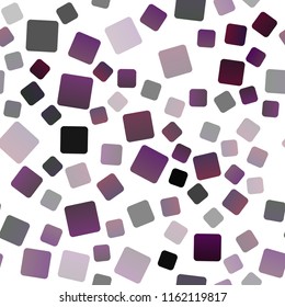 Dark Purple vector seamless template with crystals, rectangles. Beautiful illustration with rectangles and squares. Best design for your ad, poster, banner.