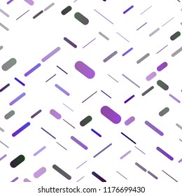 Dark Purple vector seamless template with repeated sticks. Glitter abstract illustration with colored sticks. Smart design for your business advert.