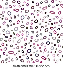 Dark Purple vector seamless template with spots. Blurred bubbles on abstract backdrop with colorful gradient. Template for business cards, websites.