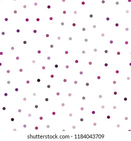 Dark Purple vector seamless template with circles. Blurred decorative design in abstract style with bubbles. The pattern can be used for aqua ad, booklets.