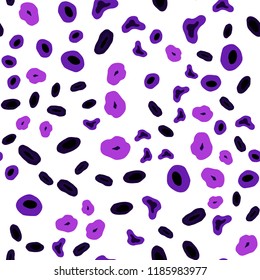 Dark Purple vector seamless template with circles. Illustration with set of shining colorful abstract circles. Pattern for design of window blinds, curtains.