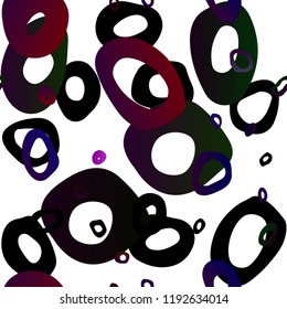 Dark Purple vector seamless template with spots. Blurred bubbles on abstract backdrop with colorful gradient. Trendy design for wallpaper, fabric makers.