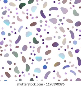 Dark Purple vector seamless template with spots. Colorful illustration with blurred circles in nature style. Pattern for trendy fabric, wallpapers.