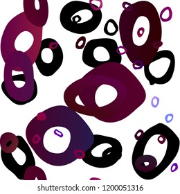 Dark Purple vector seamless template with spots. Abstract illustration with colored bubbles in nature style. Template for business cards, websites.