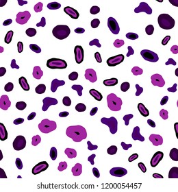 Dark Purple vector seamless template with circles. Abstract illustration with colored bubbles in nature style. Pattern for trendy fabric, wallpapers.