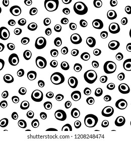 Dark Purple vector seamless template with spots. Blurred decorative design in abstract style with bubbles. Template for business cards, websites.