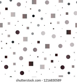 Dark Purple vector seamless template with spots, rectangles. Glitter abstract illustration with cubes, circles. Template for business cards, websites.