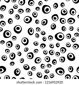 Dark Purple vector seamless template with spots. Illustration with set of shining colorful abstract circles. Template for business cards, websites.