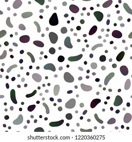 Dark Purple vector seamless template with spots. Glitter abstract illustration with blurred drops of rain. Template for business cards, websites.