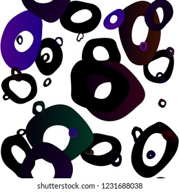 Dark Purple vector seamless template with spots. Colorful illustration with blurred circles in nature style. Pattern for design of window blinds, curtains.
