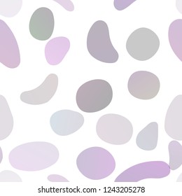 Dark Purple vector seamless template with spots. Colorful illustration with blurred circles in nature style. Pattern for trendy fabric, wallpapers.