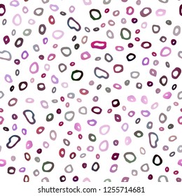 Dark Purple vector seamless template with spots. Blurred decorative design in abstract style with bubbles. Pattern for design of window blinds, curtains.