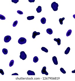 Dark Purple vector seamless template with circles. Glitter abstract illustration with blurred drops of rain. Template for business cards, websites.