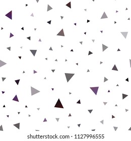 Dark Purple vector seamless texture in triangular style. Abstract gradient illustration with triangles. Pattern for commercials.