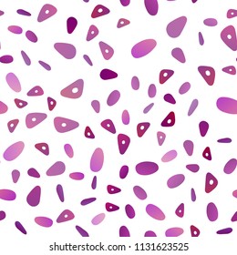 Dark Purple vector seamless texture in triangular style with circles. Glitter abstract illustration with spheres, triangular lines. Modern template for your landing page.